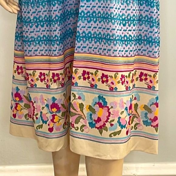 Vintage Abstract Floral 70s Femme Dress - Picture 15 of 16